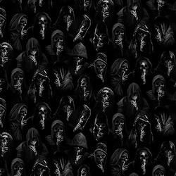 Black - Silent Hooded Skeletons